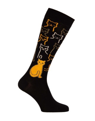 Riding socks with colourful cats