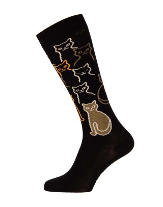 Riding socks with colourful cats