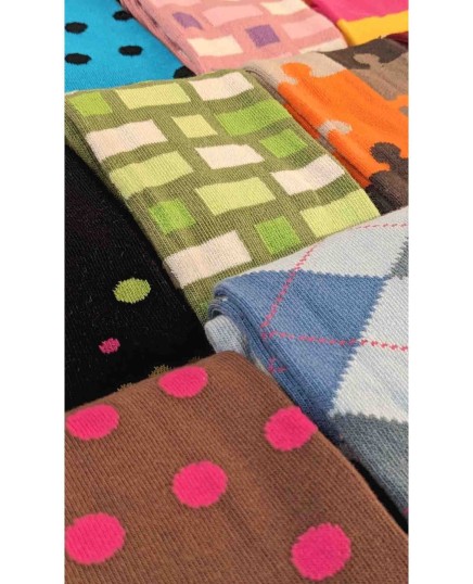 Lot promo 25 paires de chaussettes d'équitation fantaisie