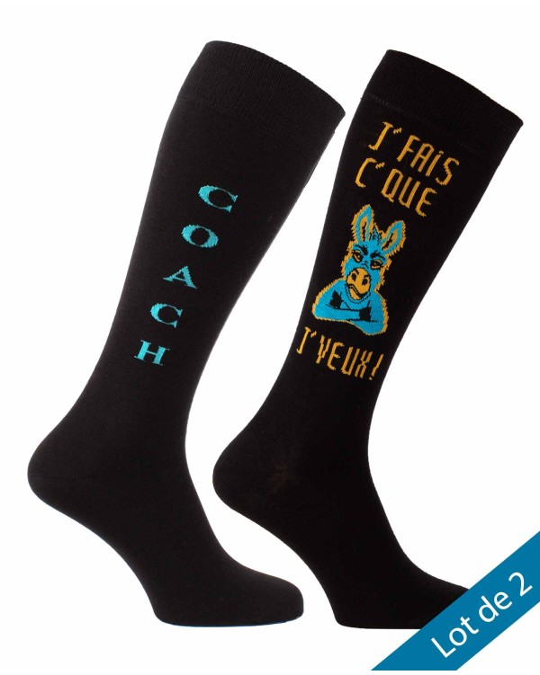 Lot 2 chaussettes hautes pour les Coachs équestres
