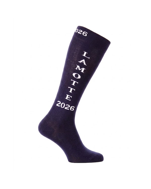 Chaussettes d'équitation Lamotte 2026 marine blanc