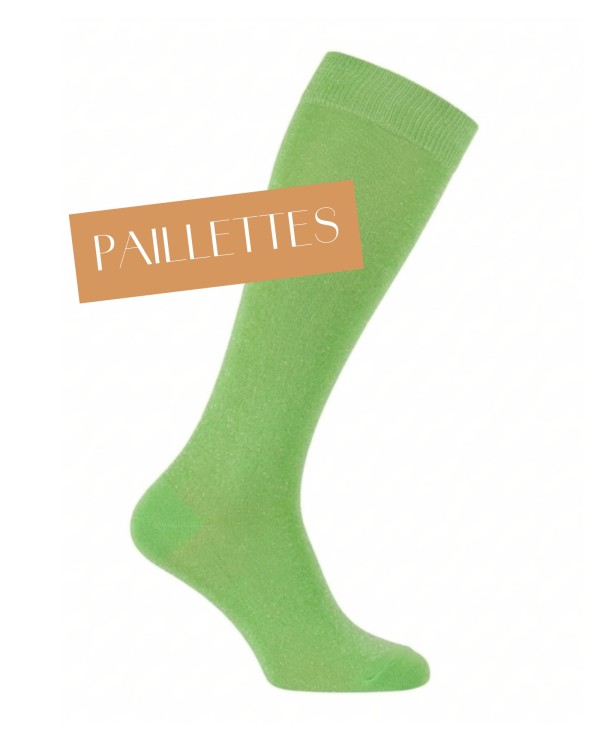 Plain cotton glitter riding socks