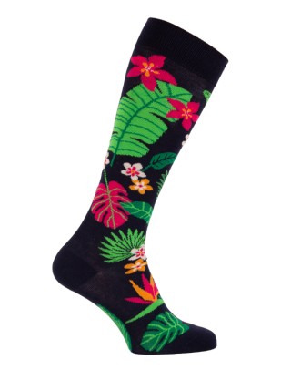Exotic plants knee-high riding socks