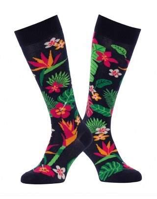 Exotic plants knee-high riding socks