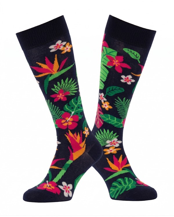 Exotic plants knee-high riding socks