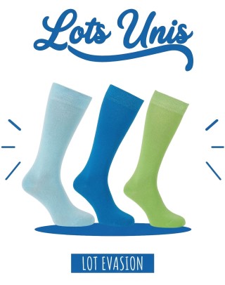 Promotional packs of 3 pairs of plain knee-high socks