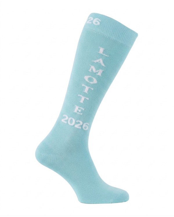 Chaussettes d'équitation Lamotte 2026 ciel clair et blanc