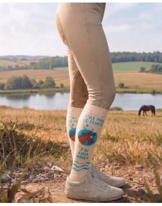 Aqua pony riding socks