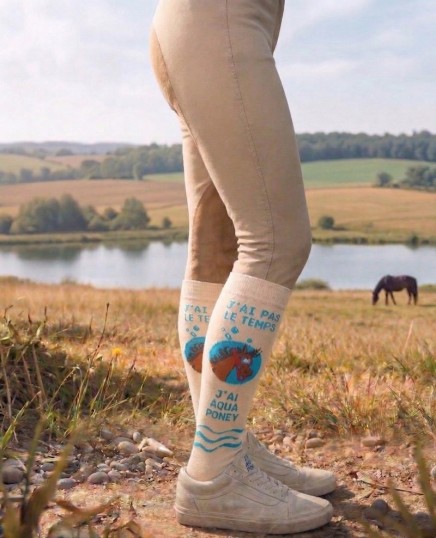 Aqua pony riding socks