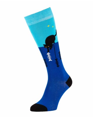 Knee-high socks Midnight cats