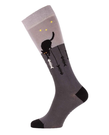 Knee-high socks Midnight cats