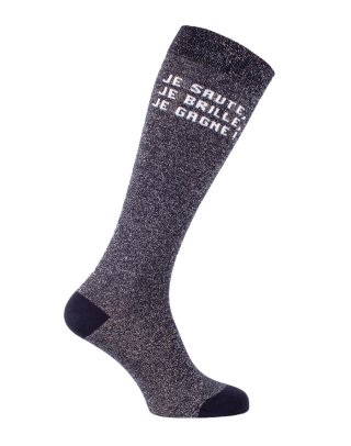 "I Shine" sequinned riding socks