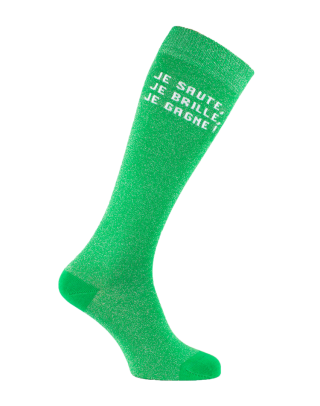 "I Shine" sequinned riding socks