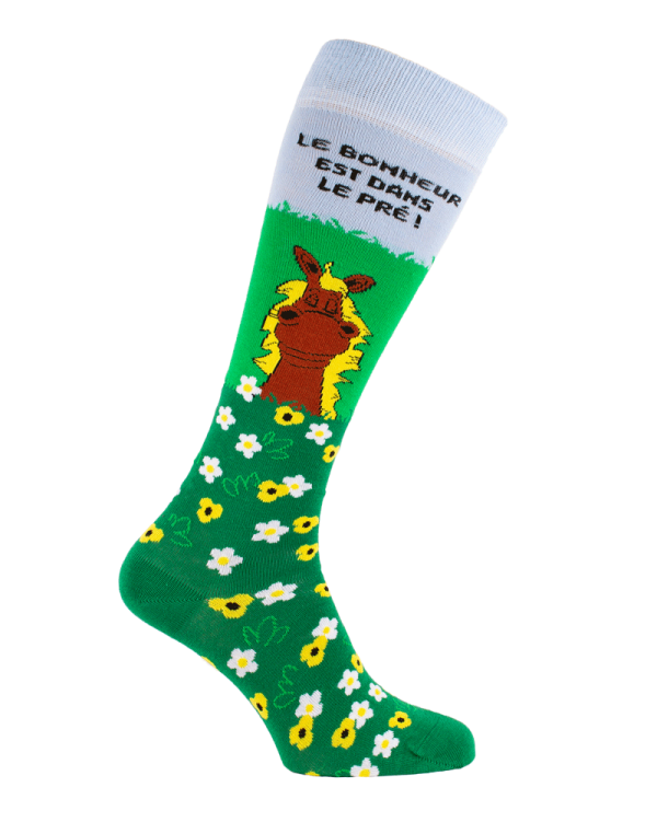 chaussettes montantes équitation Le bonheur est dans le pré