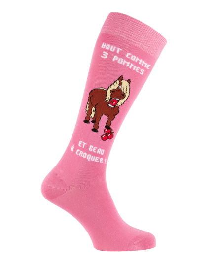 Riding knee high socks with Shetland pony