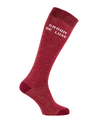 chaussettes equitation paillettes groom de luxe bordeaux