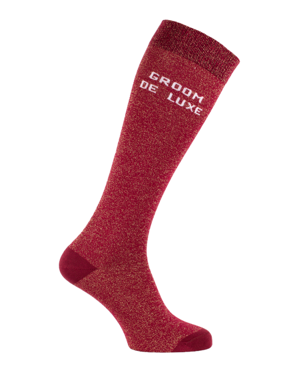 "Groom de luxe" sequinned riding socks