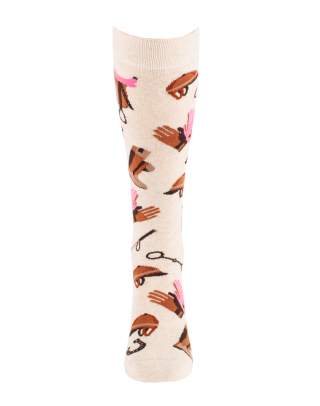 chaussette montante pour cavalier avec accessoires équestres avant
