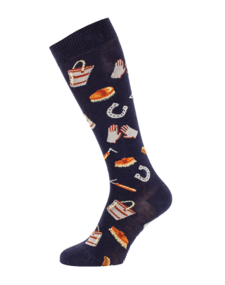 Knee-high socks with accessories for horse grooms
