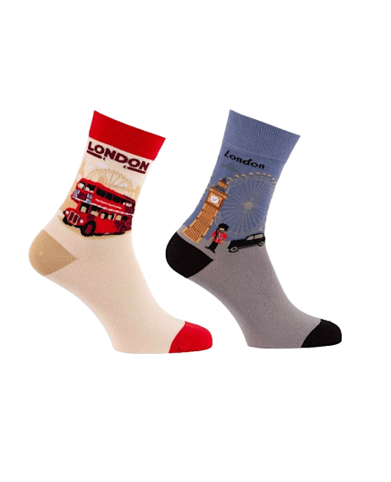 lot 2 paires chaussettes motifs UK anglais London