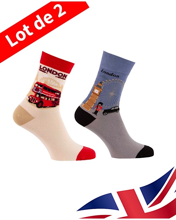 Pack of 2 pairs of London socks 4-6,5