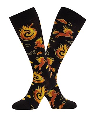 chaussettes equitation cheval de feu noir duo