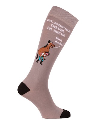 Riding socks "Horse on strike"