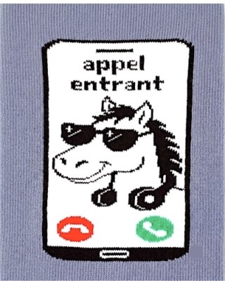 Calzini al ginocchio "Il mio pony al telefono"