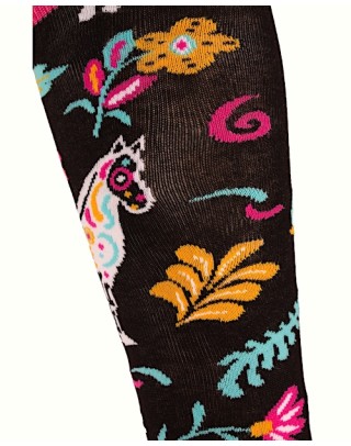 chaussettes montantes équitation avec cheval de halloween tête