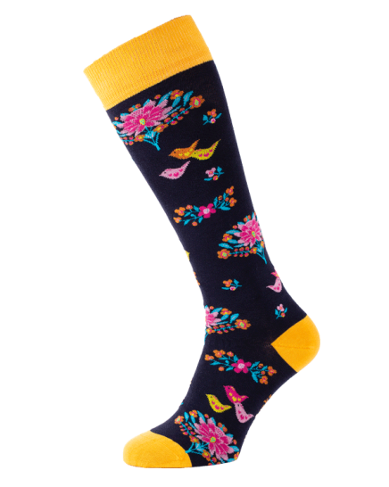 Chaussettes hautes fleurs slaves