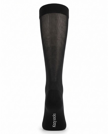 chaussettes équitation montantes fines noires drapeau France arrière