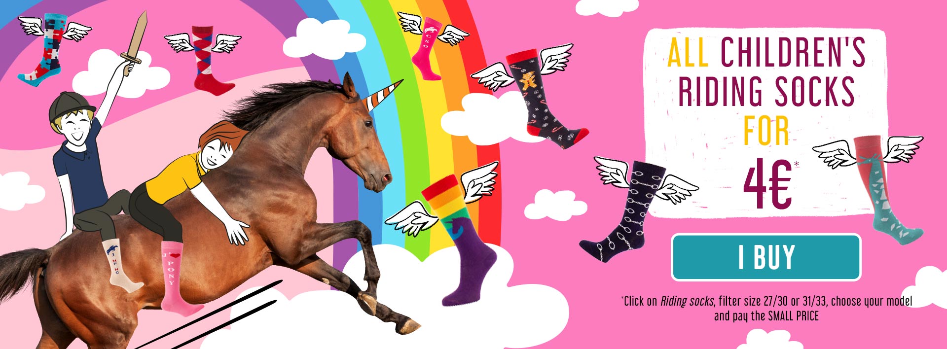Promo chaussette équitation enfants EN