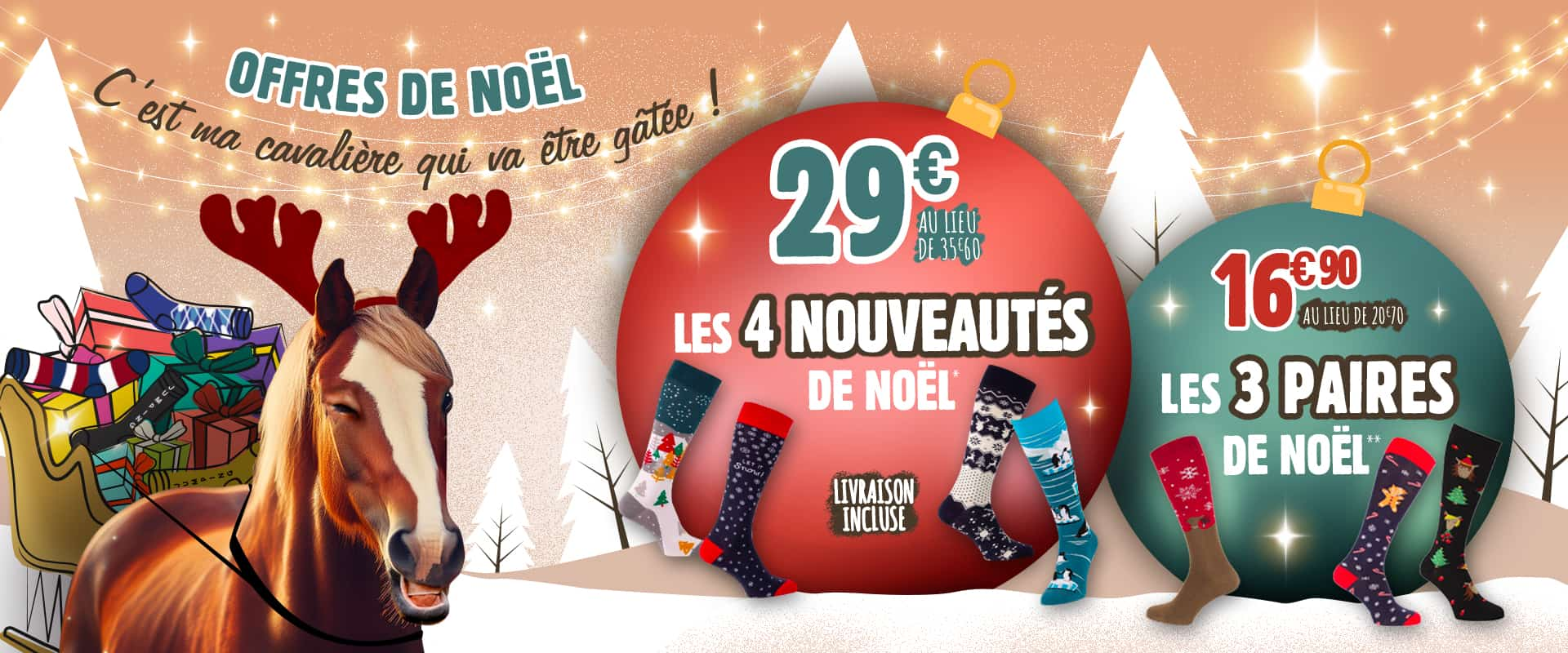 Bannière promo de Noël 2024 KozySocks